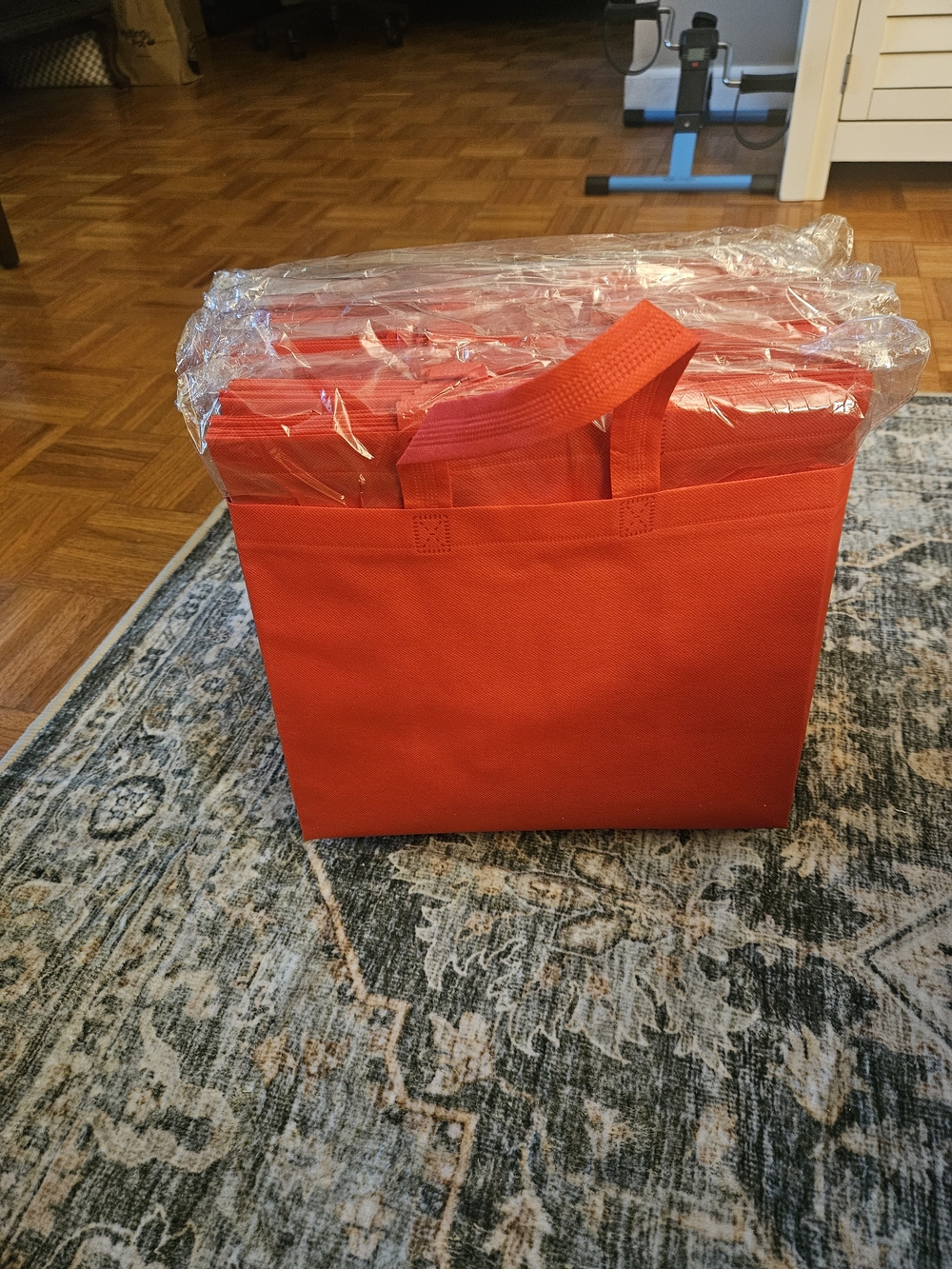 Non Woven Reuseable Tote Bags In RED. QTY 10.